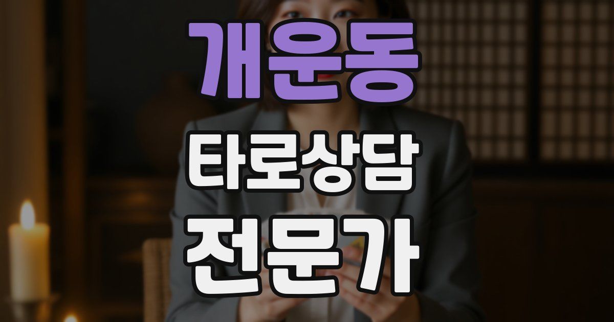 개운동 타로상담전문가 자격증