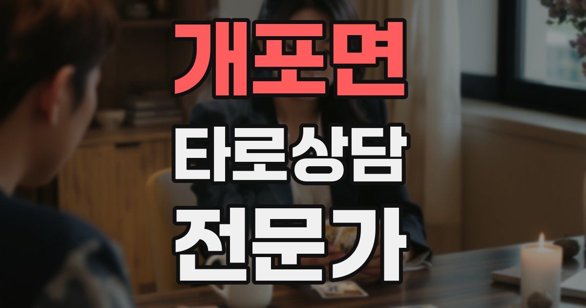 개포면 타로상담전문가 자격증