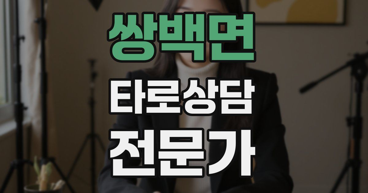 쌍백면 타로상담전문가 자격증