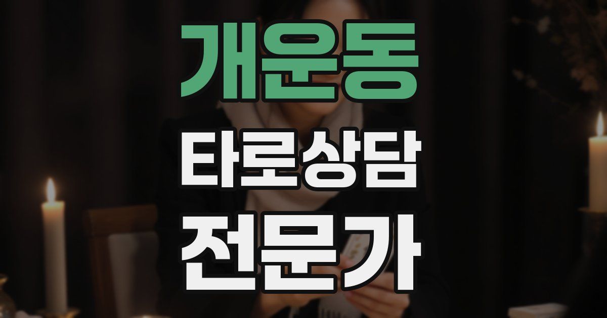 개운동 타로상담전문가 자격증