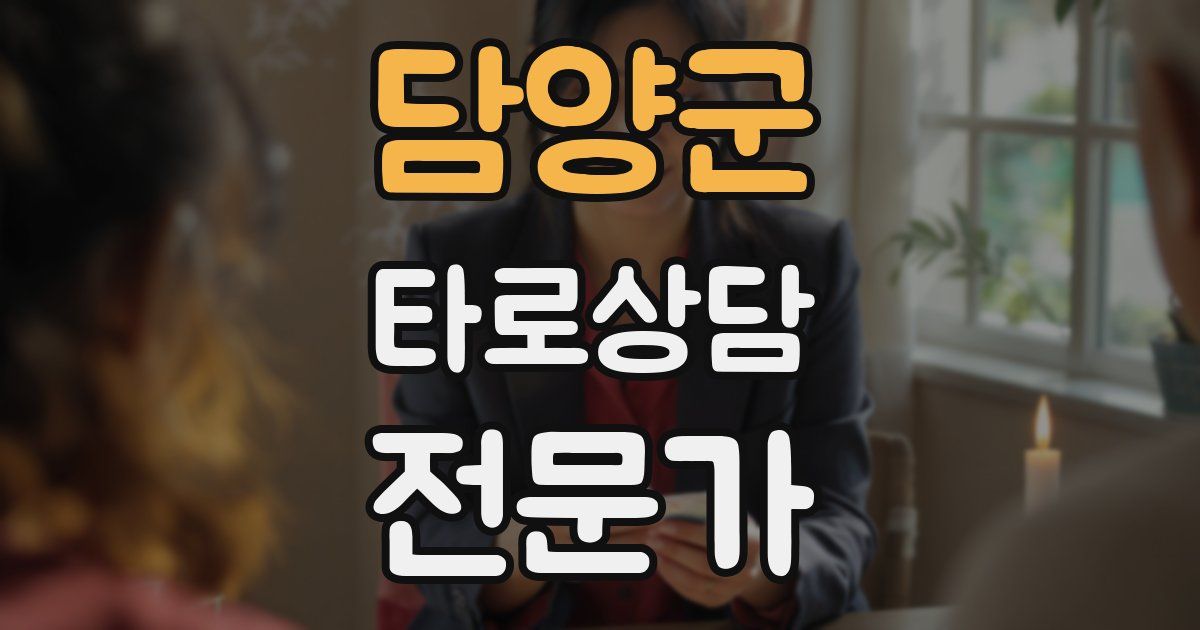 담양군 타로상담전문가 자격증