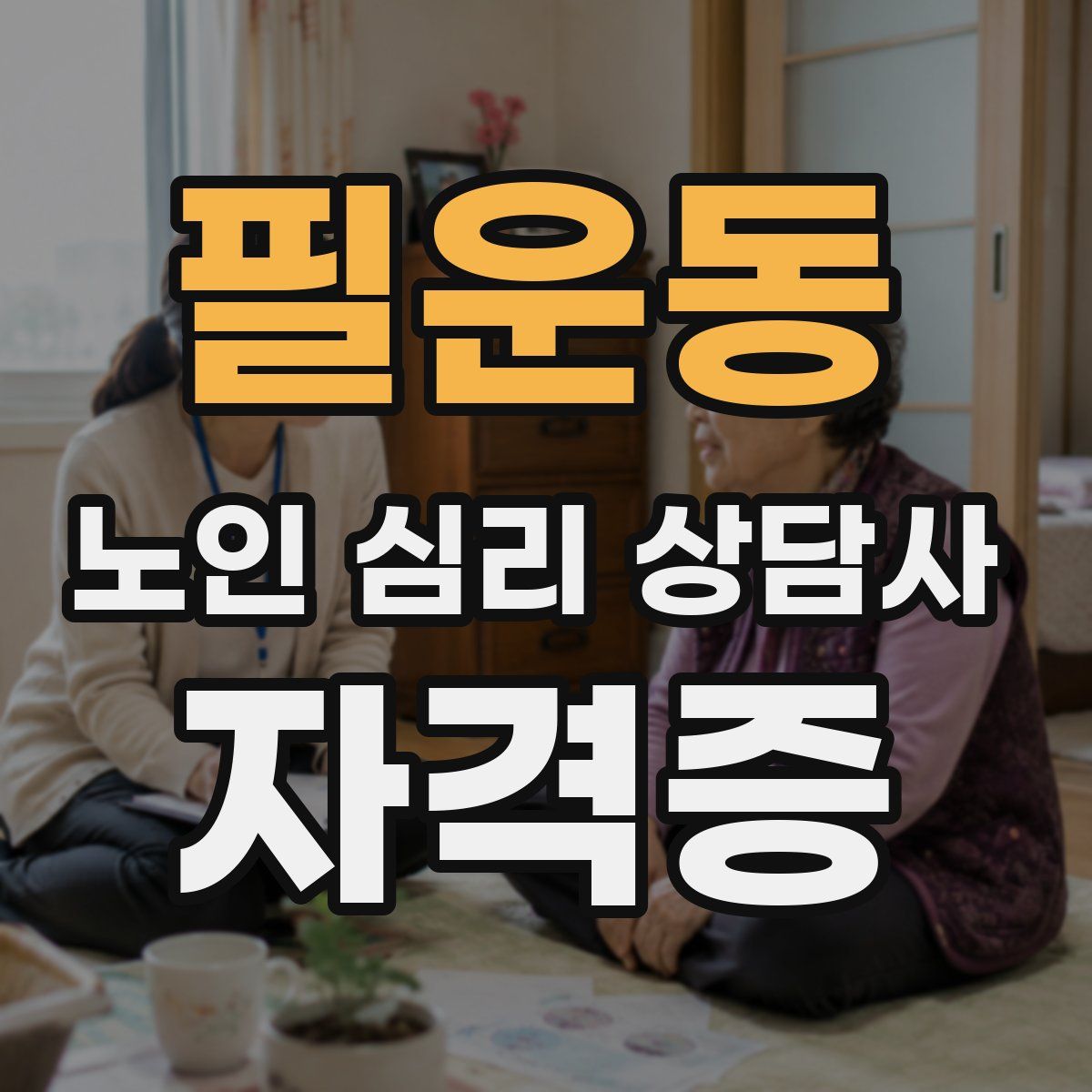 필운동 노인 심리 상담사 자격증