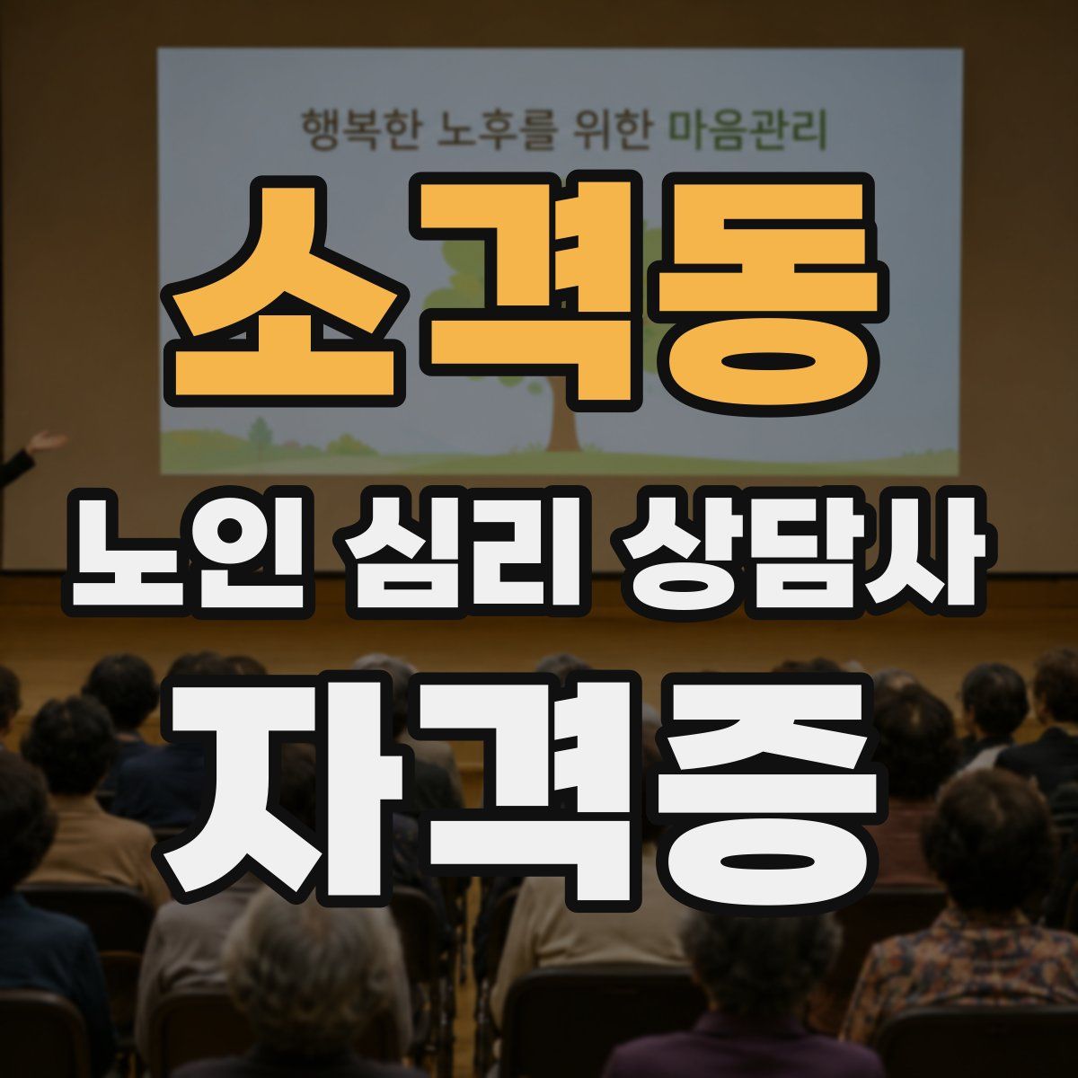 소격동 노인 심리 상담사 자격증