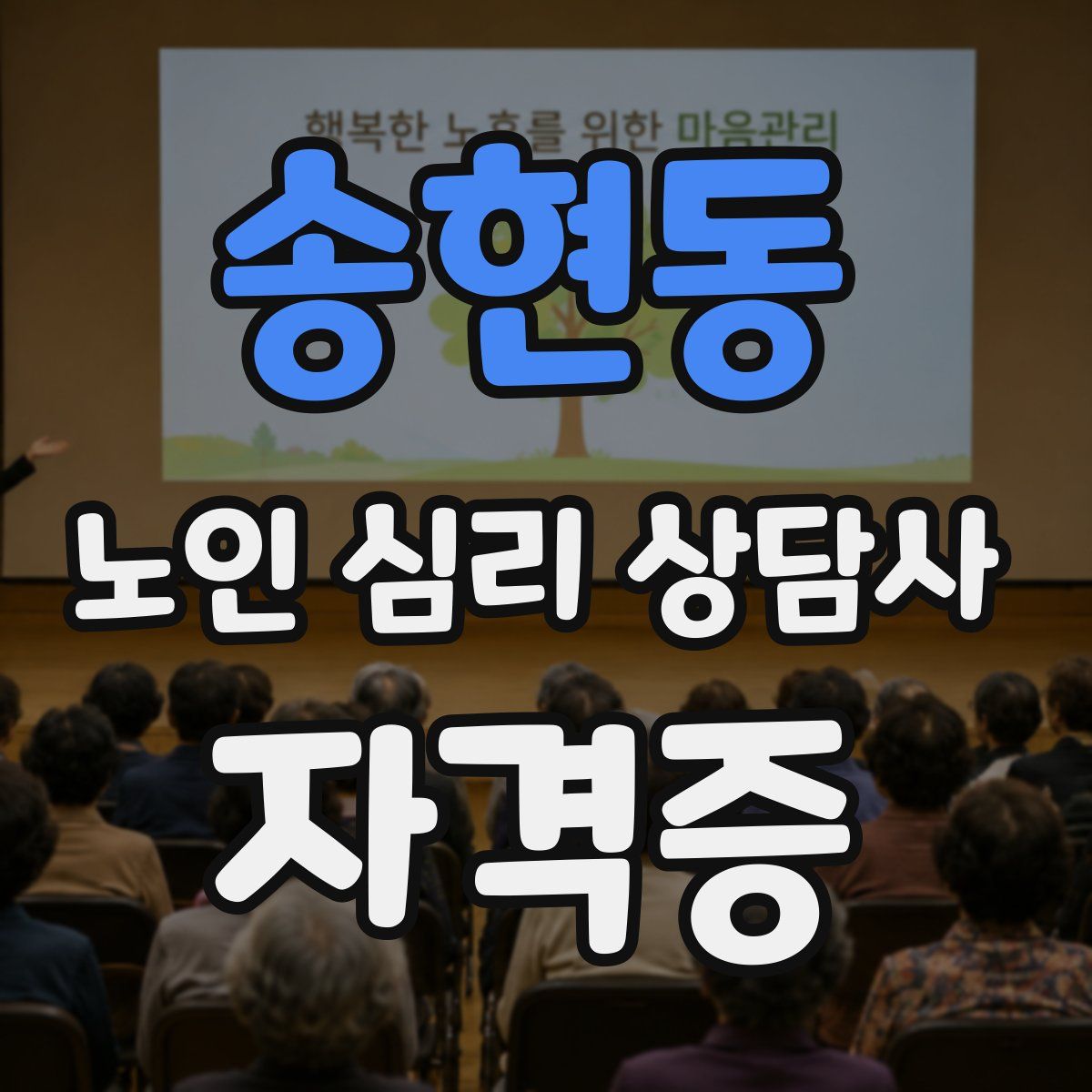 송현동 노인 심리 상담사 자격증