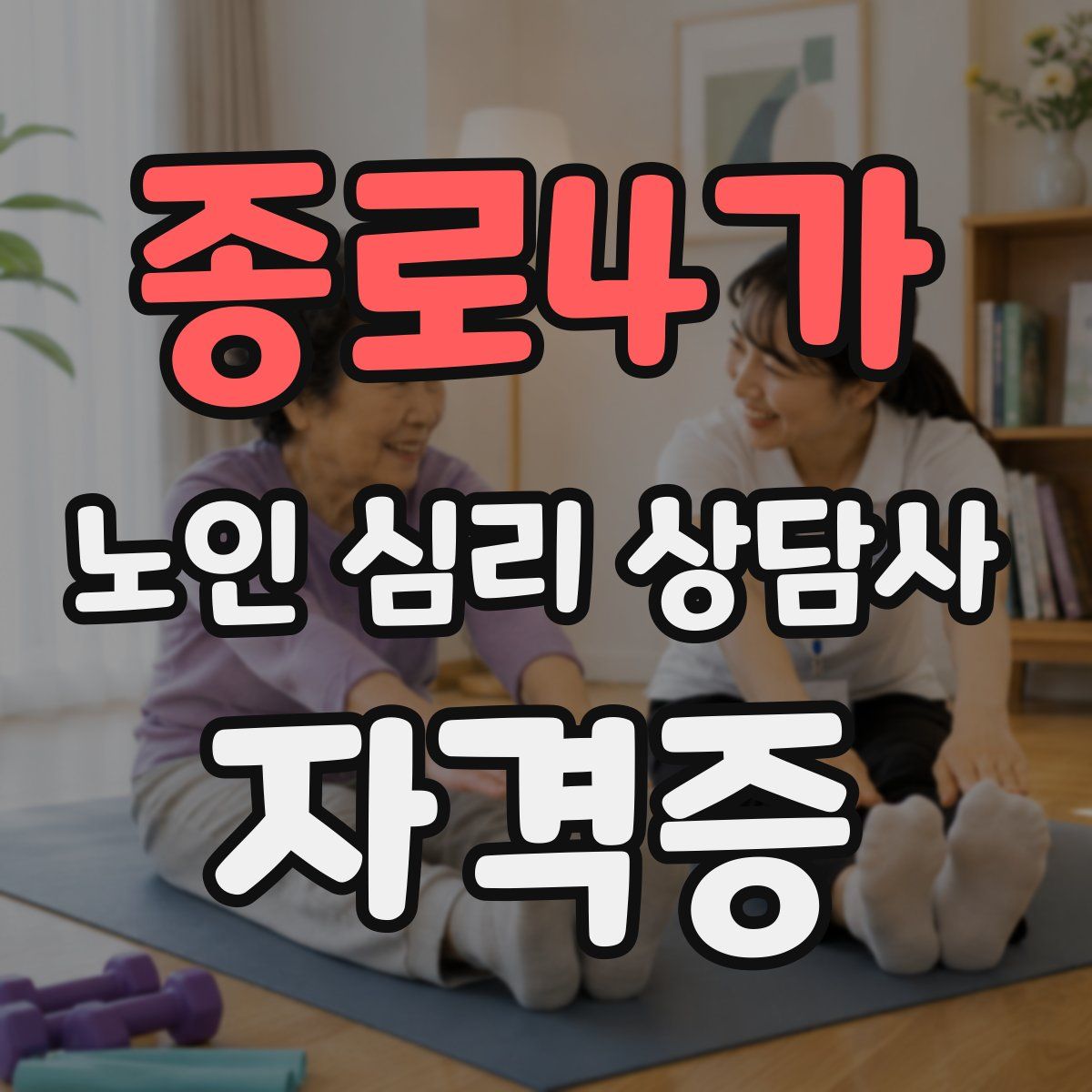 종로4가 노인 심리 상담사 자격증