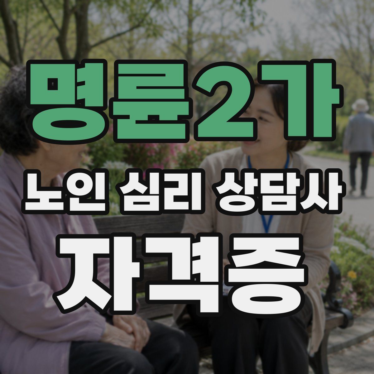 명륜2가 노인 심리 상담사 자격증