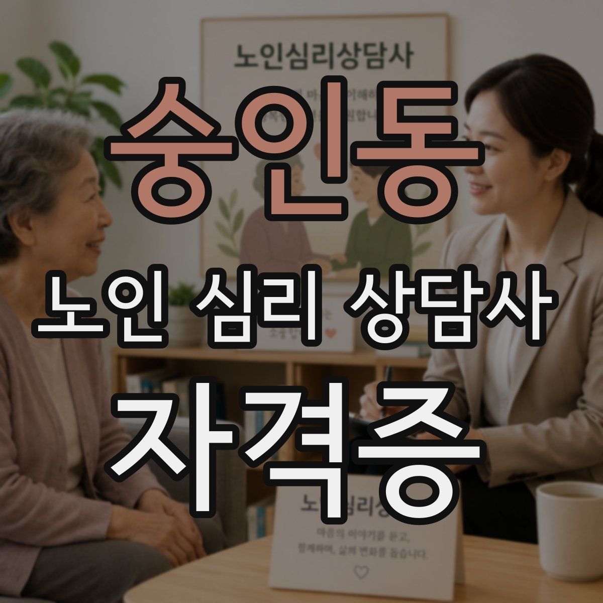 숭인동 노인 심리 상담사 자격증