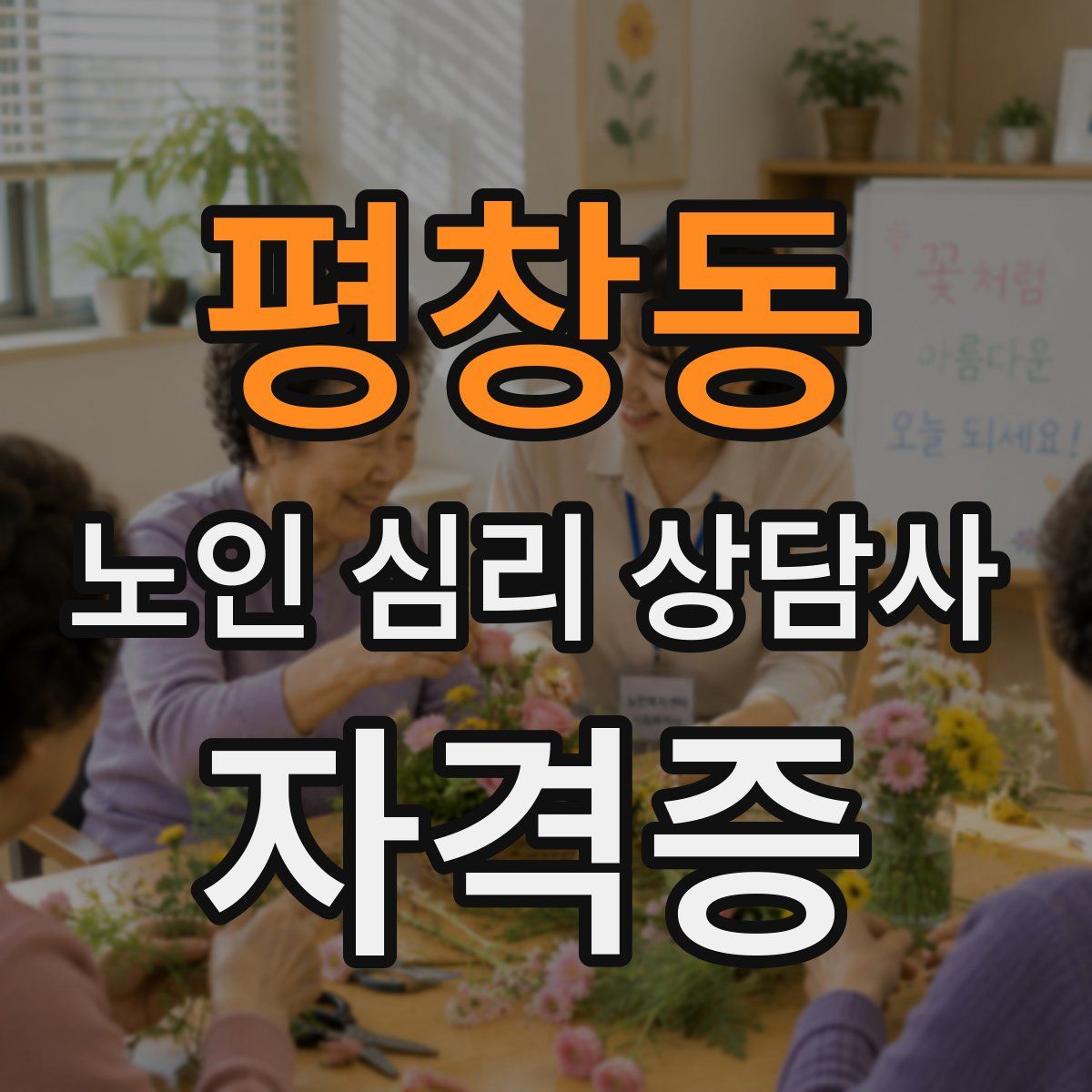 평창동 노인 심리 상담사 자격증