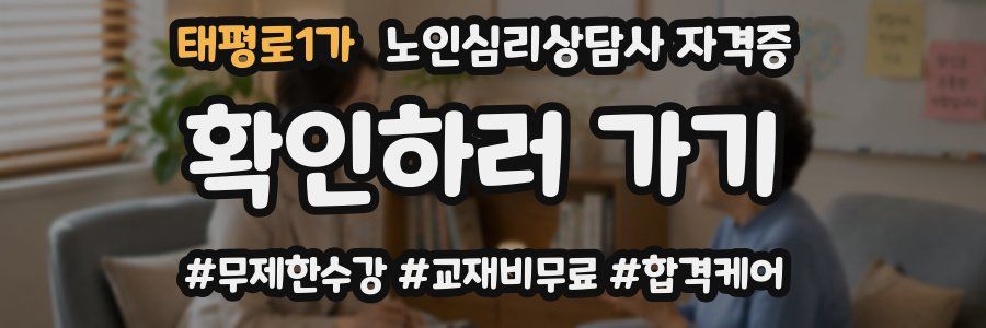 태평로1가 노인 심리 상담사 자격증