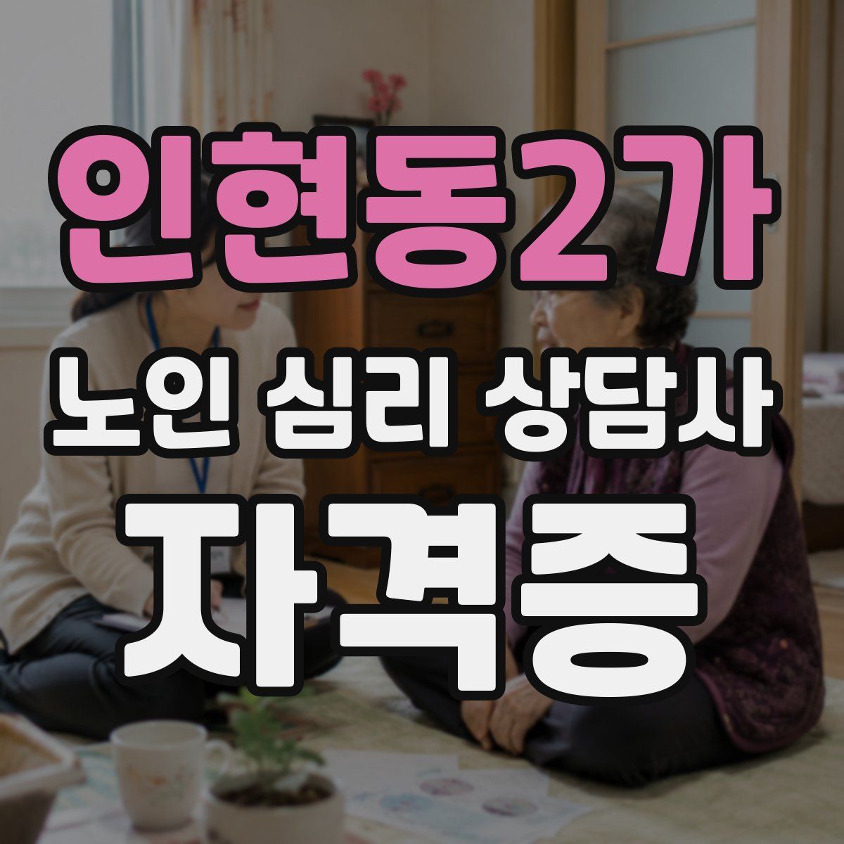 인현동2가 노인 심리 상담사 자격증