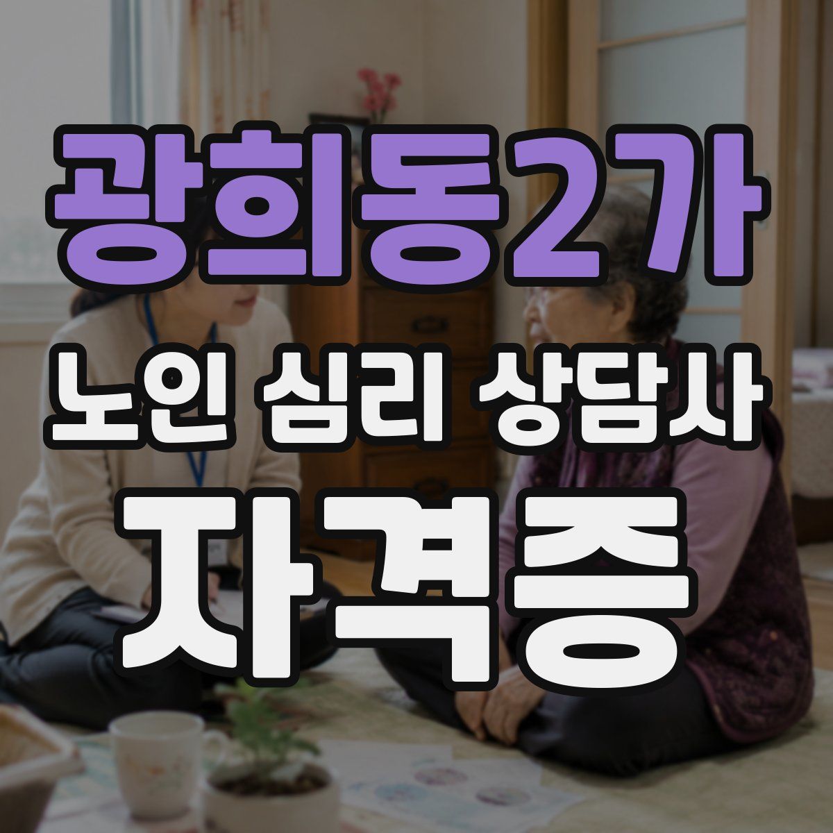 광희동2가 노인 심리 상담사 자격증