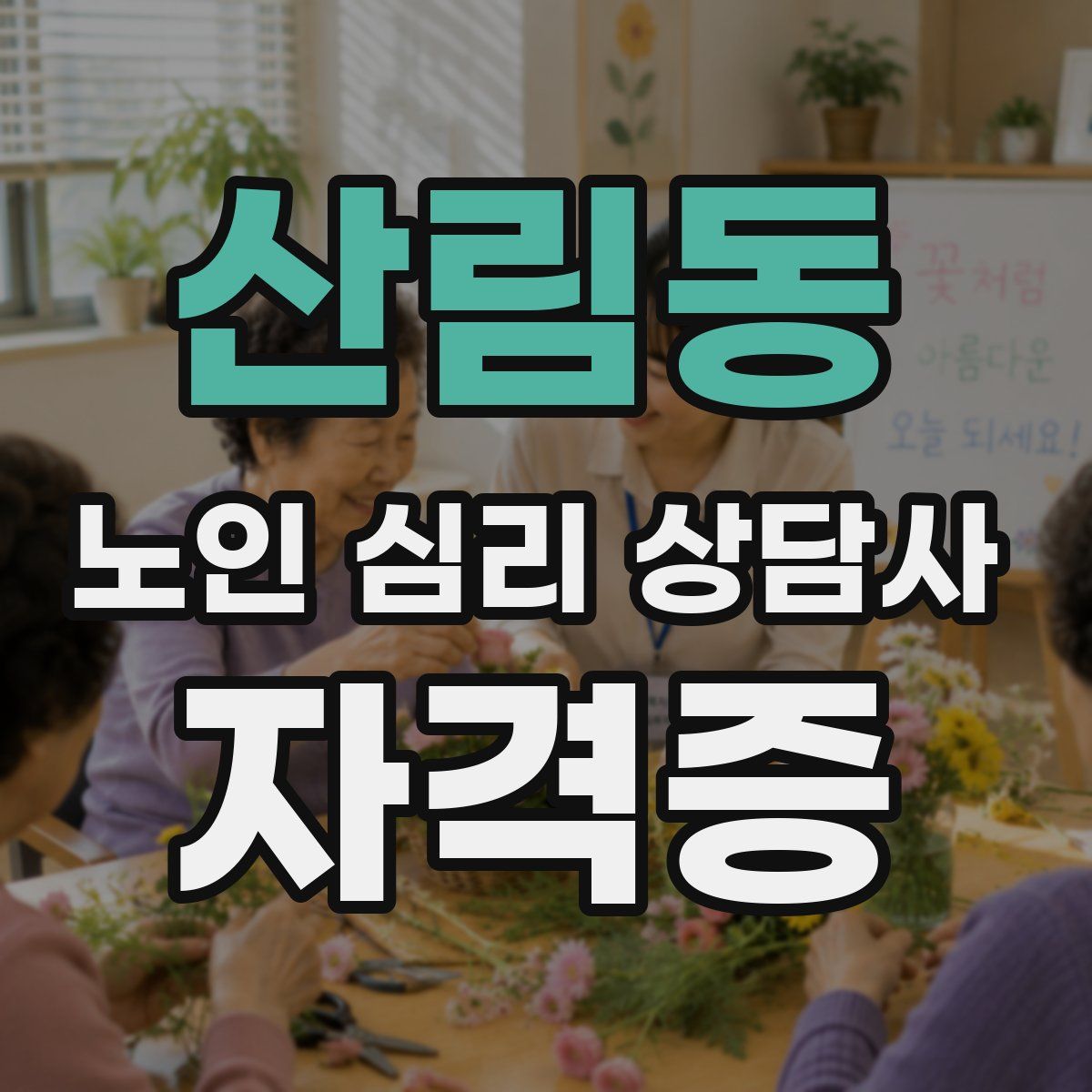 산림동 노인 심리 상담사 자격증