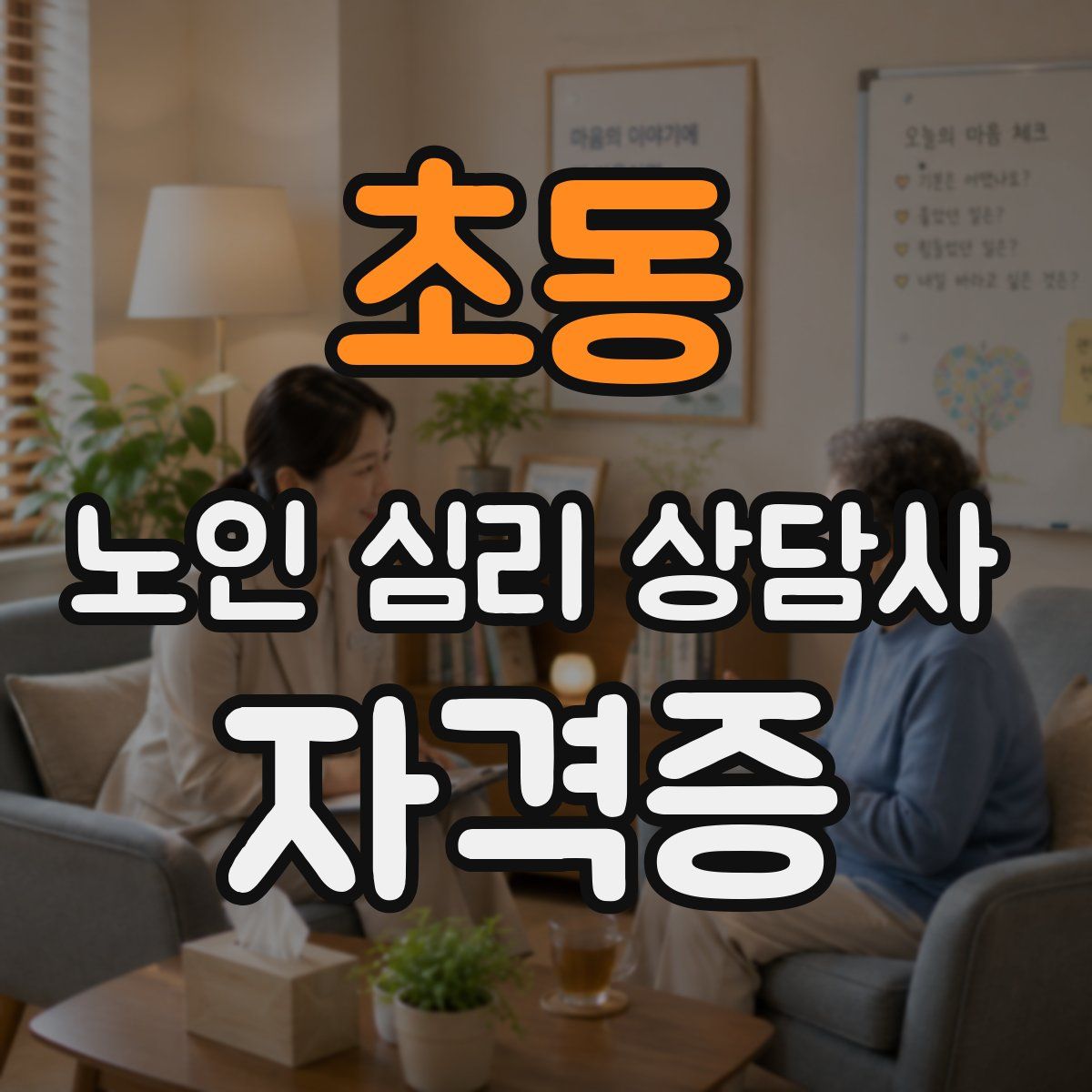 초동 노인 심리 상담사 자격증