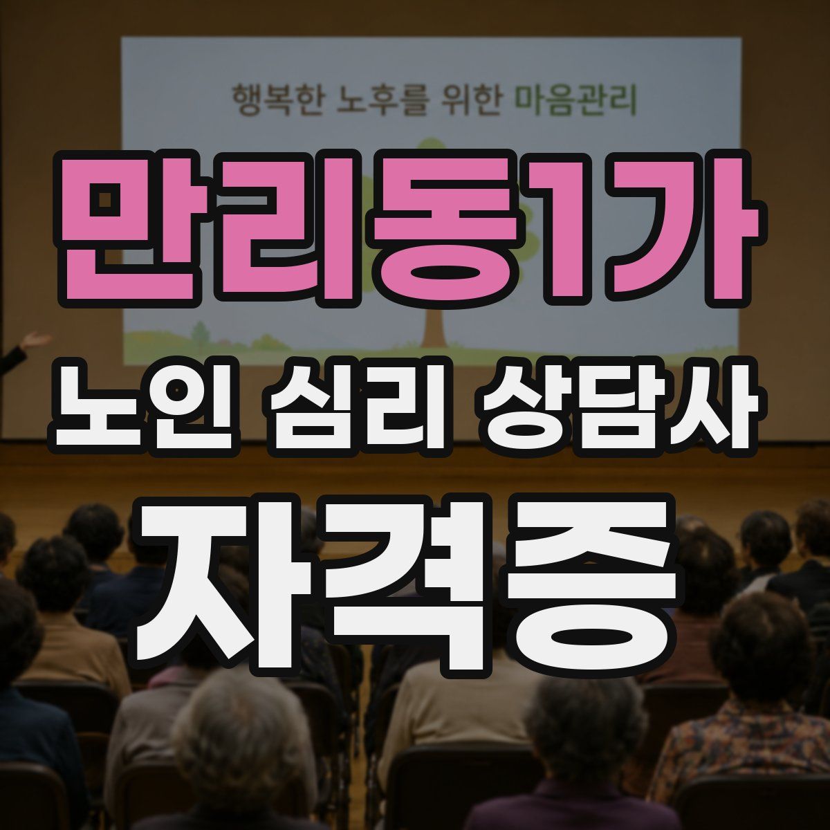 만리동1가 노인 심리 상담사 자격증