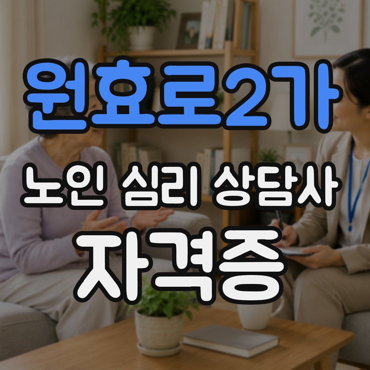 원효로2가 노인 심리 상담사 자격증