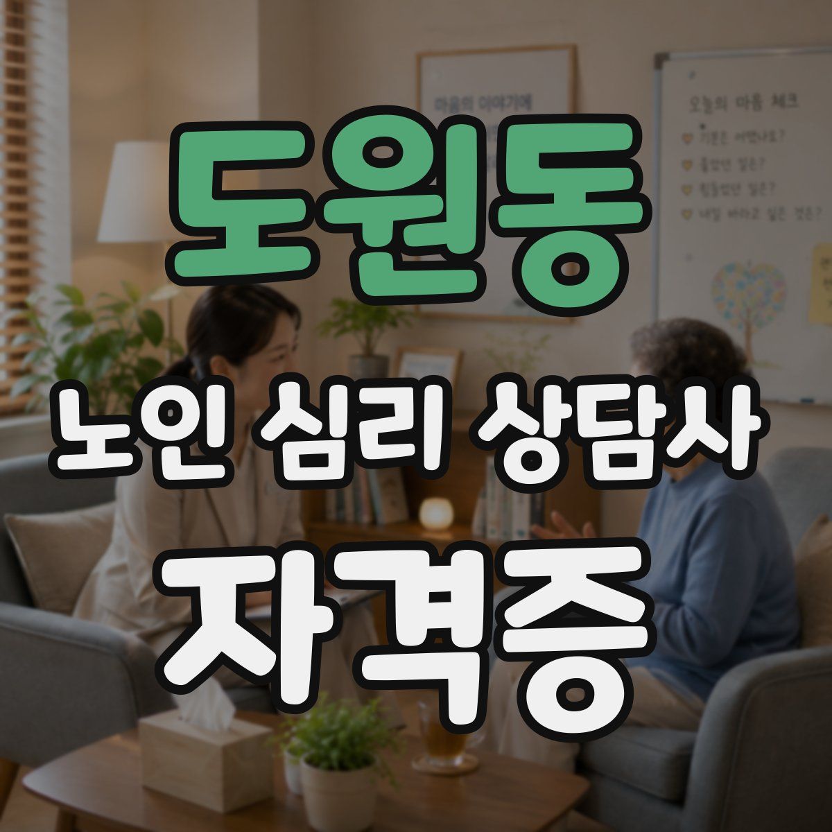 도원동 노인 심리 상담사 자격증