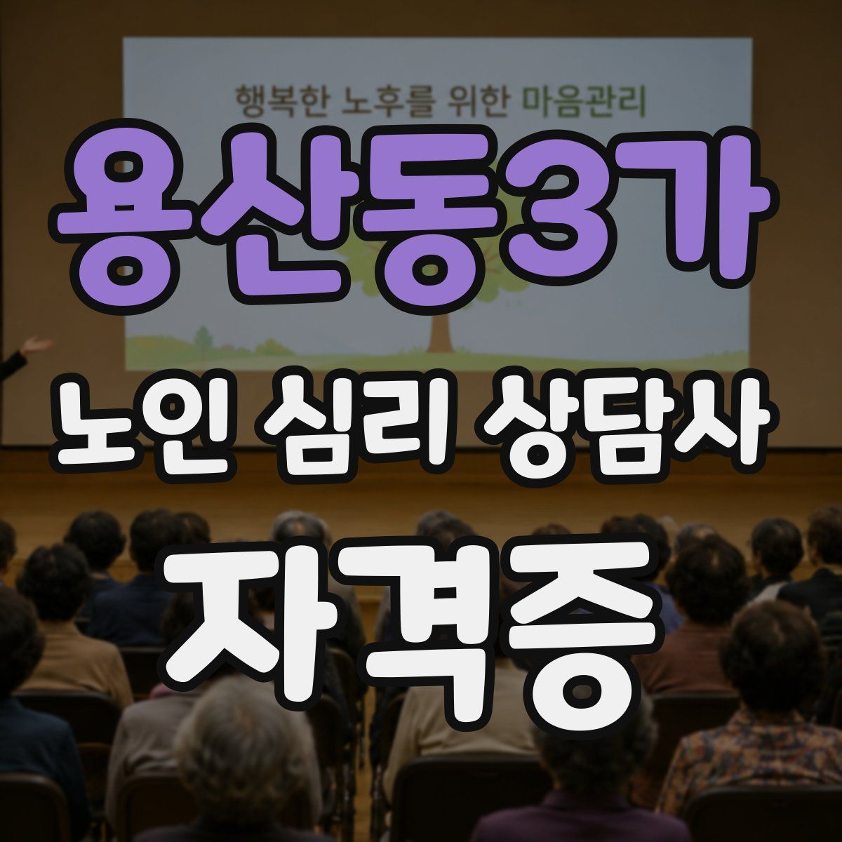 용산동3가 노인 심리 상담사 자격증