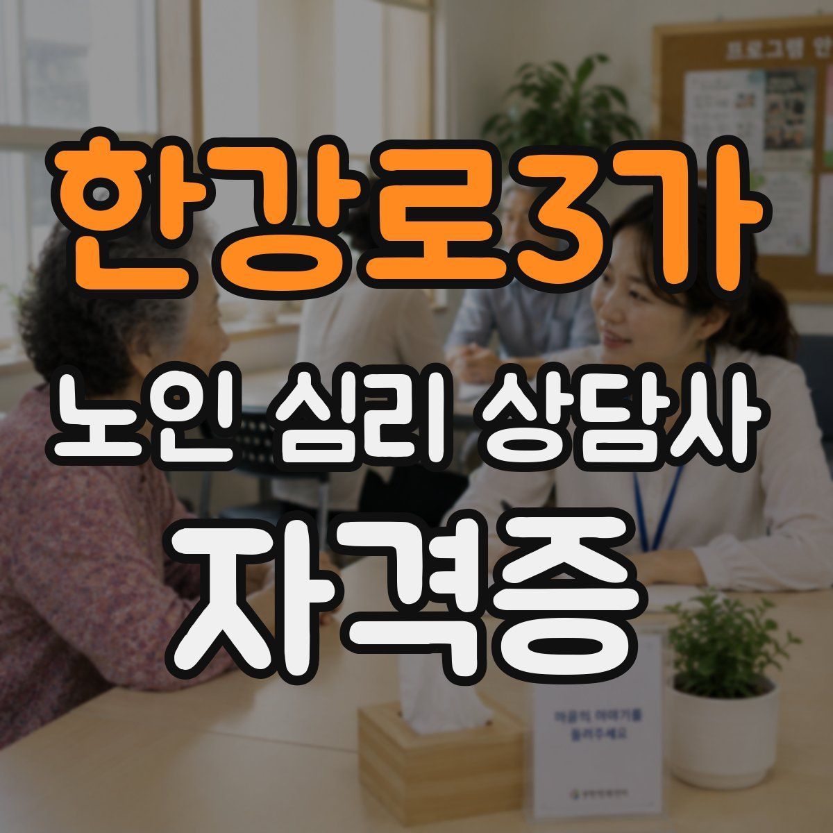 한강로3가 노인 심리 상담사 자격증