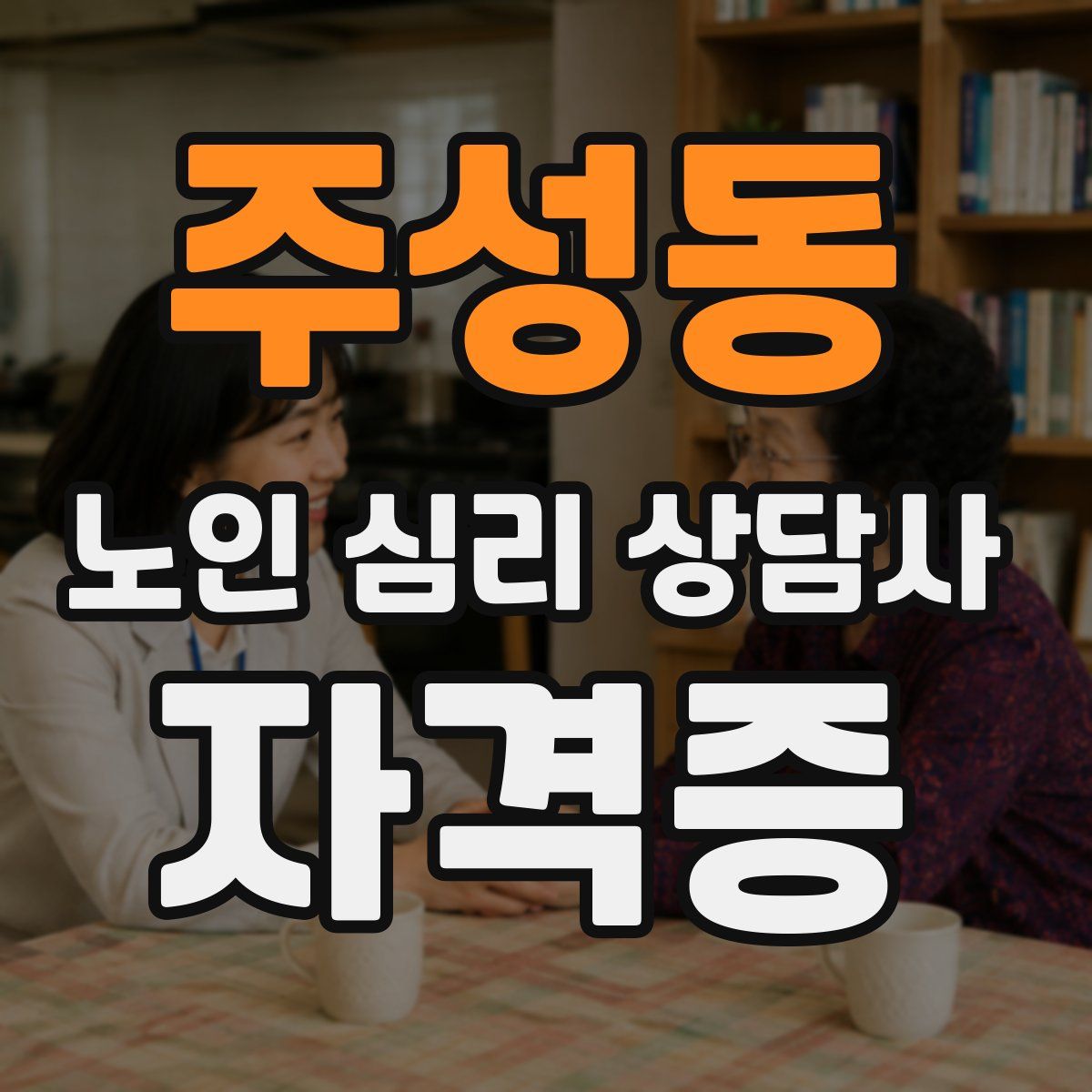 주성동 노인 심리 상담사 자격증