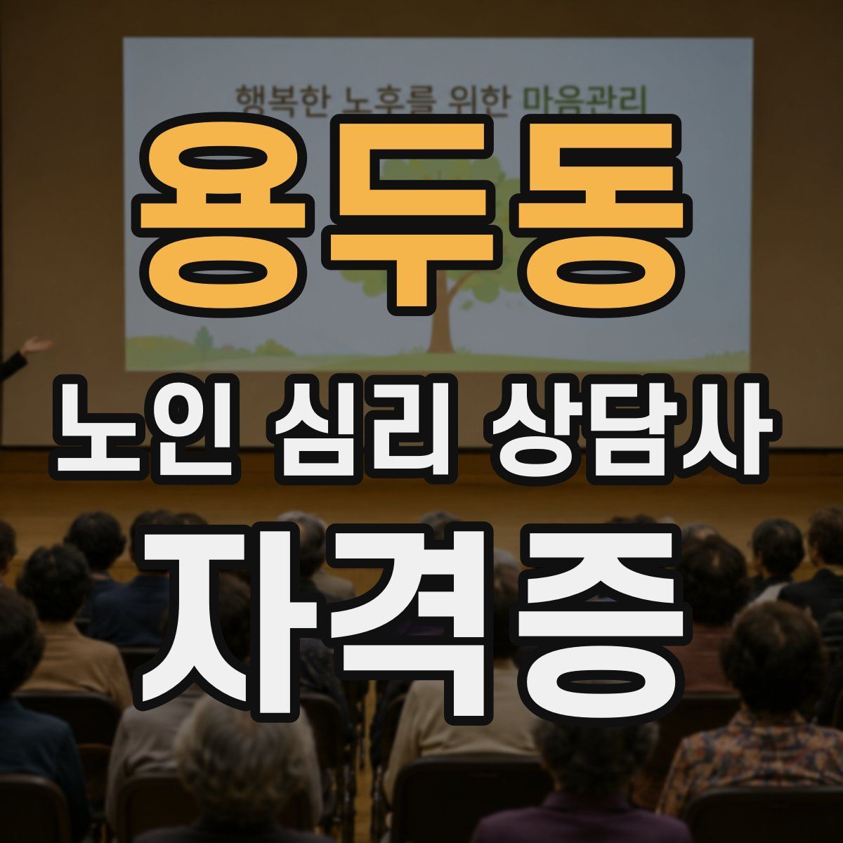 용두동 노인 심리 상담사 자격증