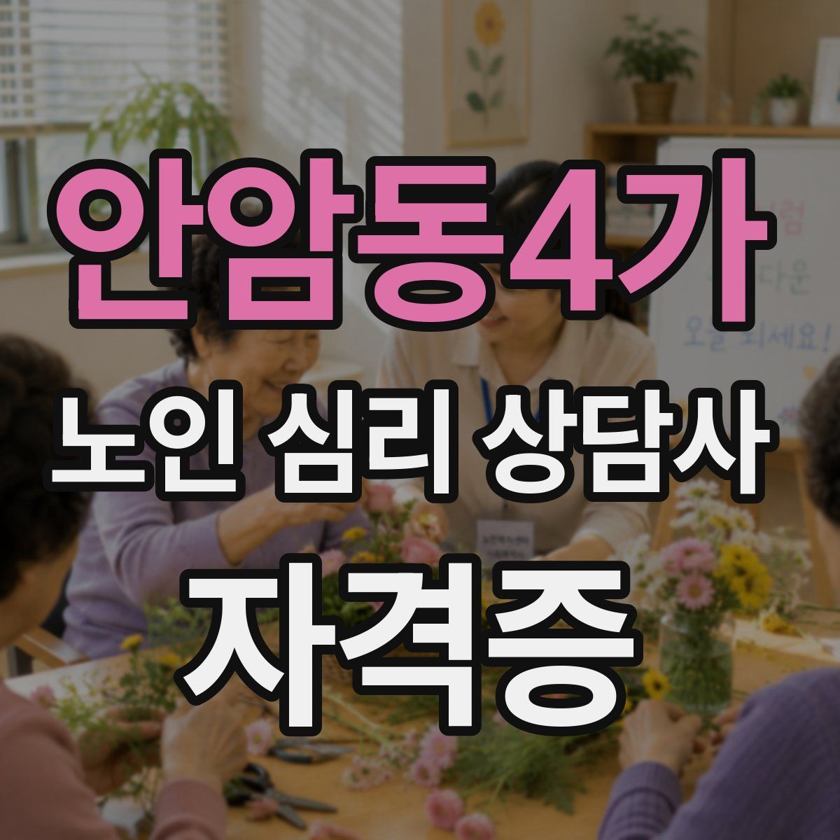 안암동4가 노인 심리 상담사 자격증