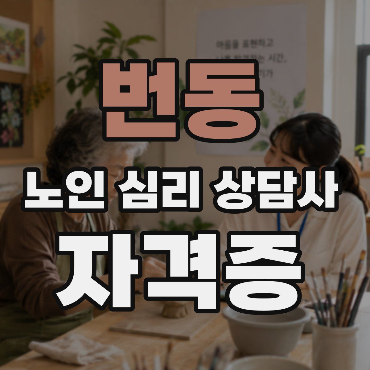 번동 노인 심리 상담사 자격증