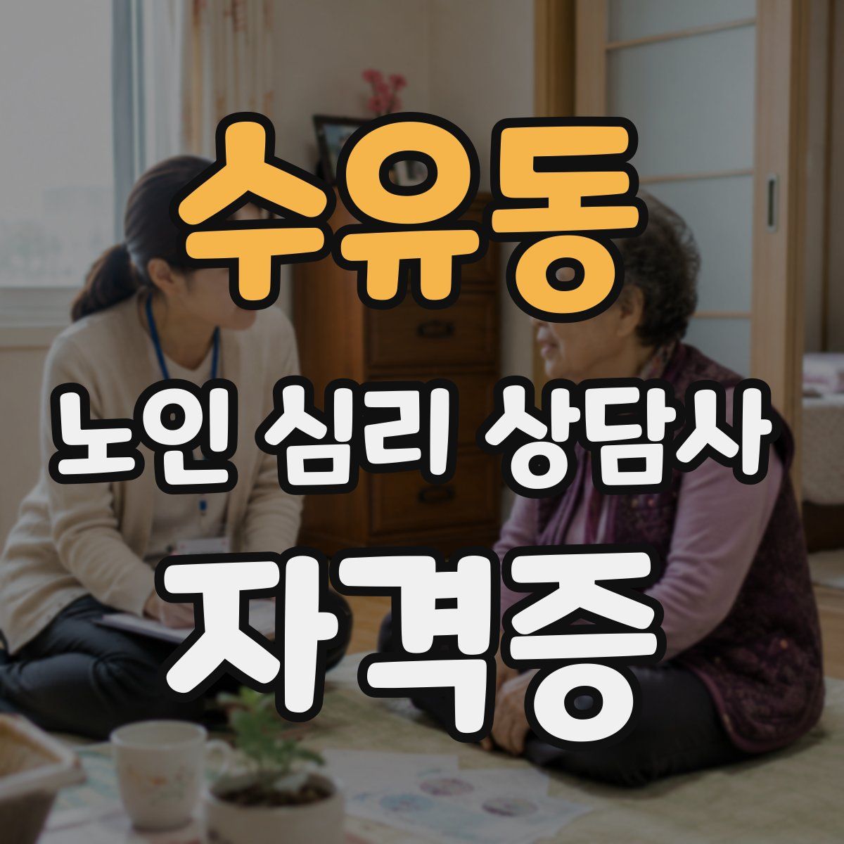 수유동 노인 심리 상담사 자격증