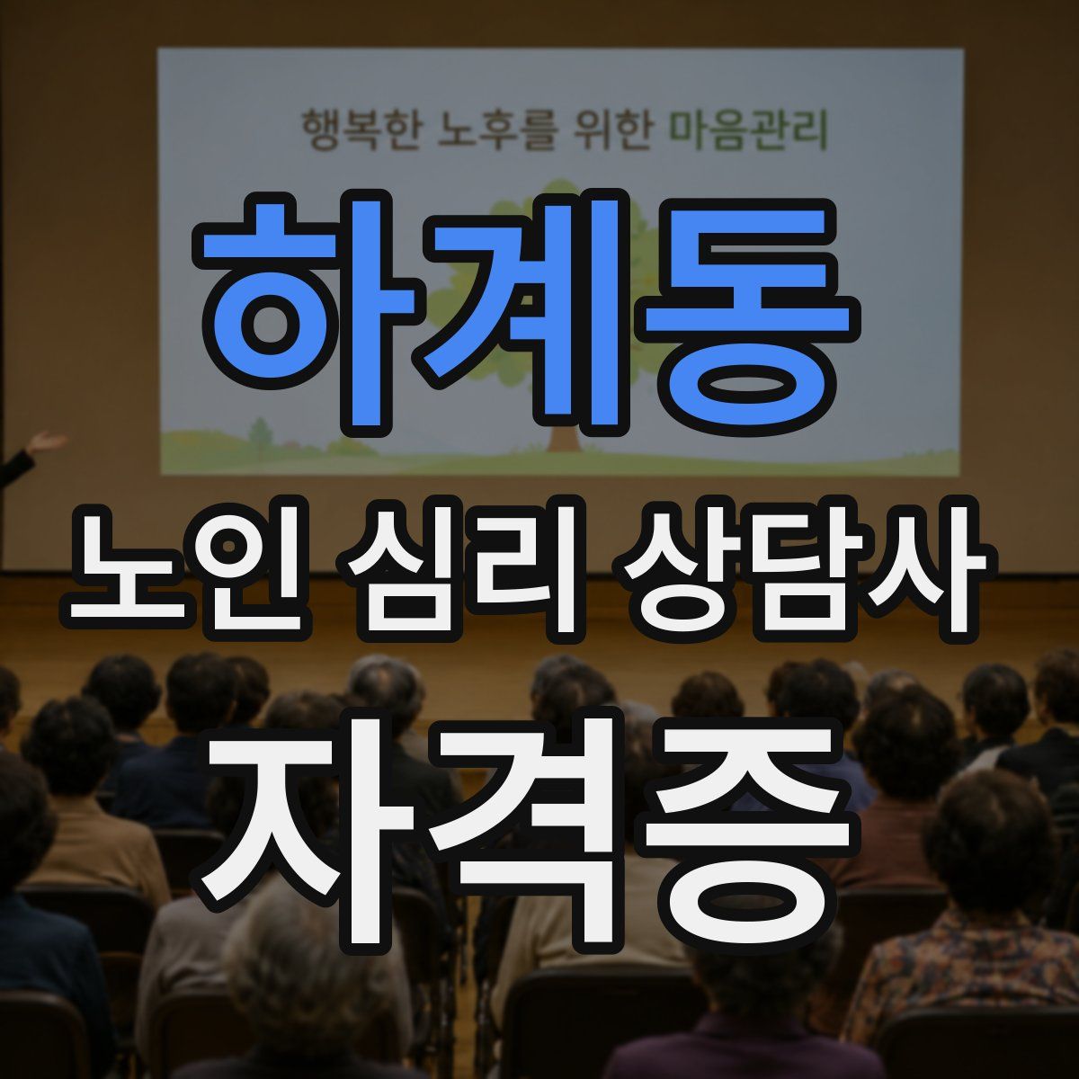 하계동 노인 심리 상담사 자격증