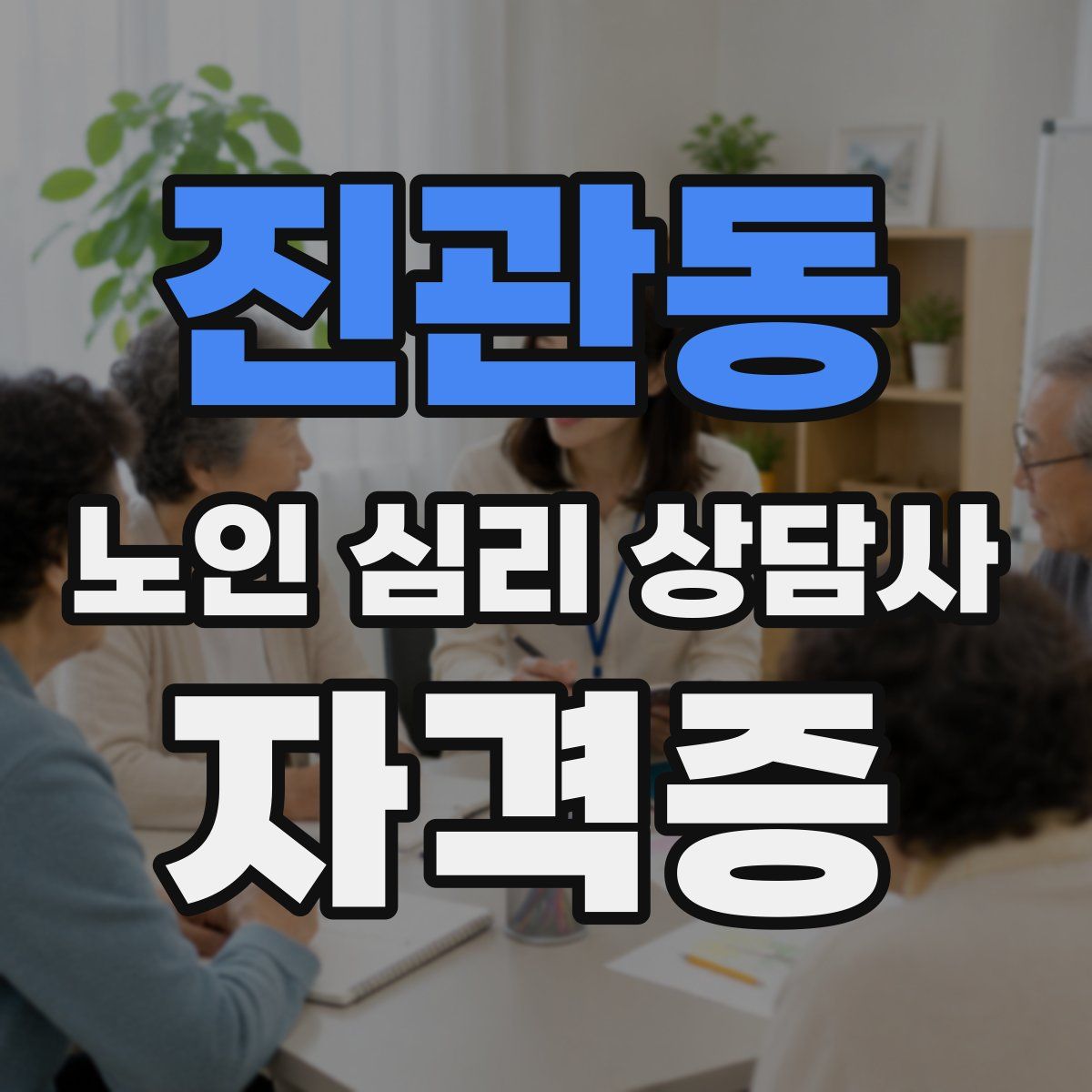 진관동 노인 심리 상담사 자격증