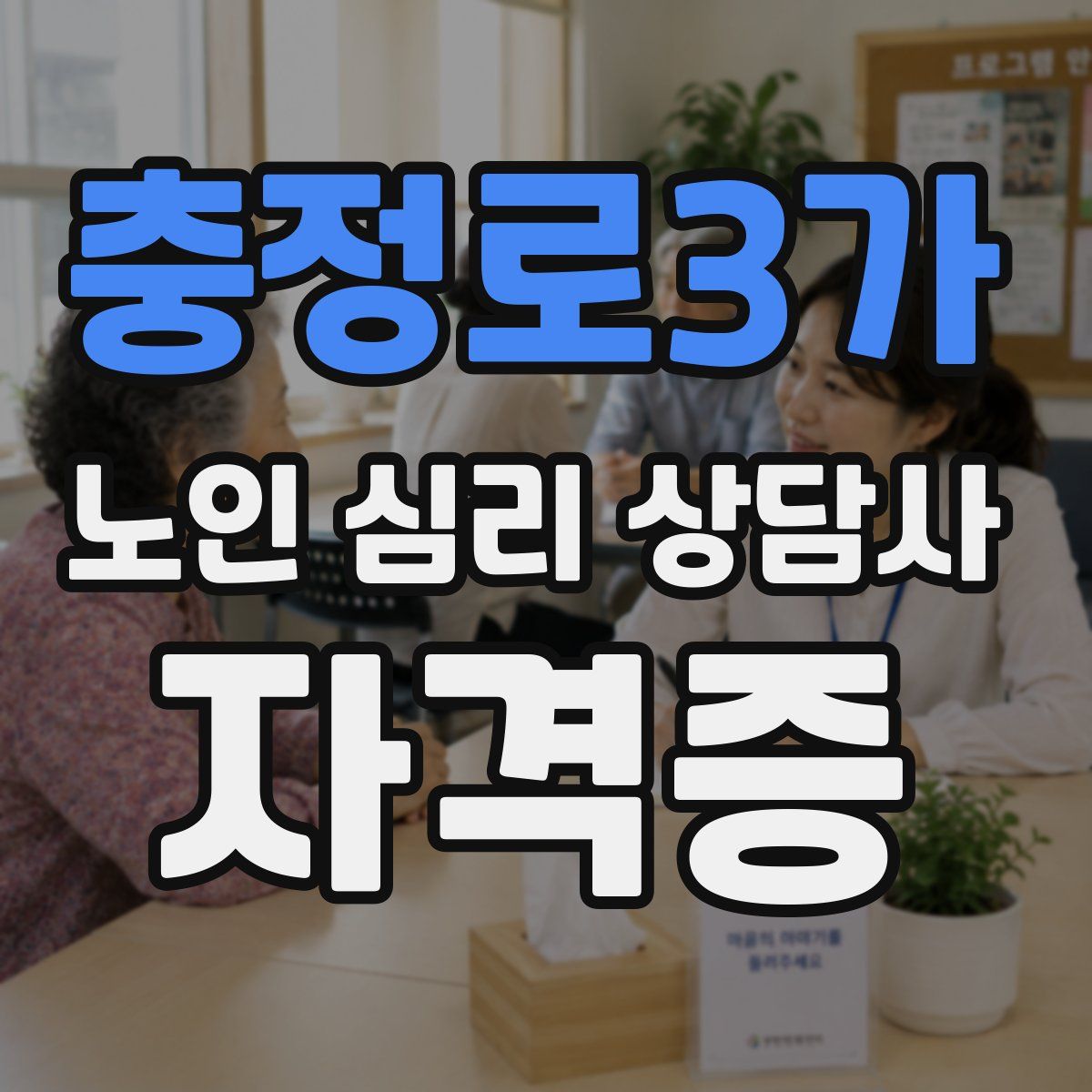 충정로3가 노인 심리 상담사 자격증