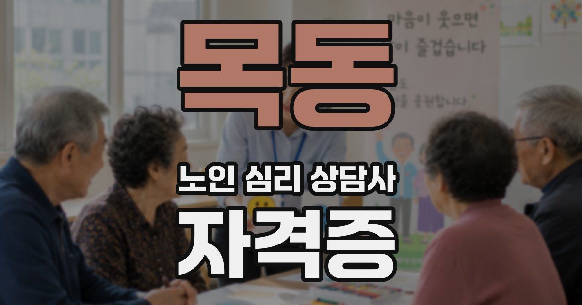 목동 노인 심리 상담사 자격증