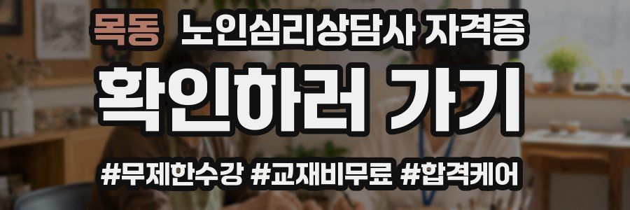 목동 노인 심리 상담사 자격증