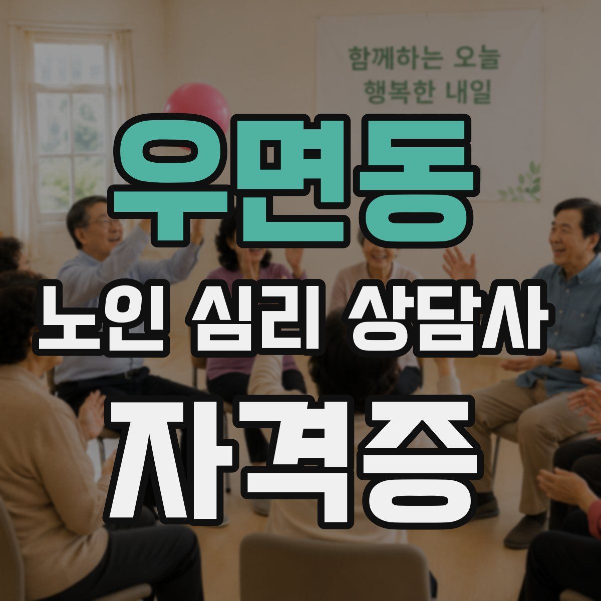 우면동 노인 심리 상담사 자격증