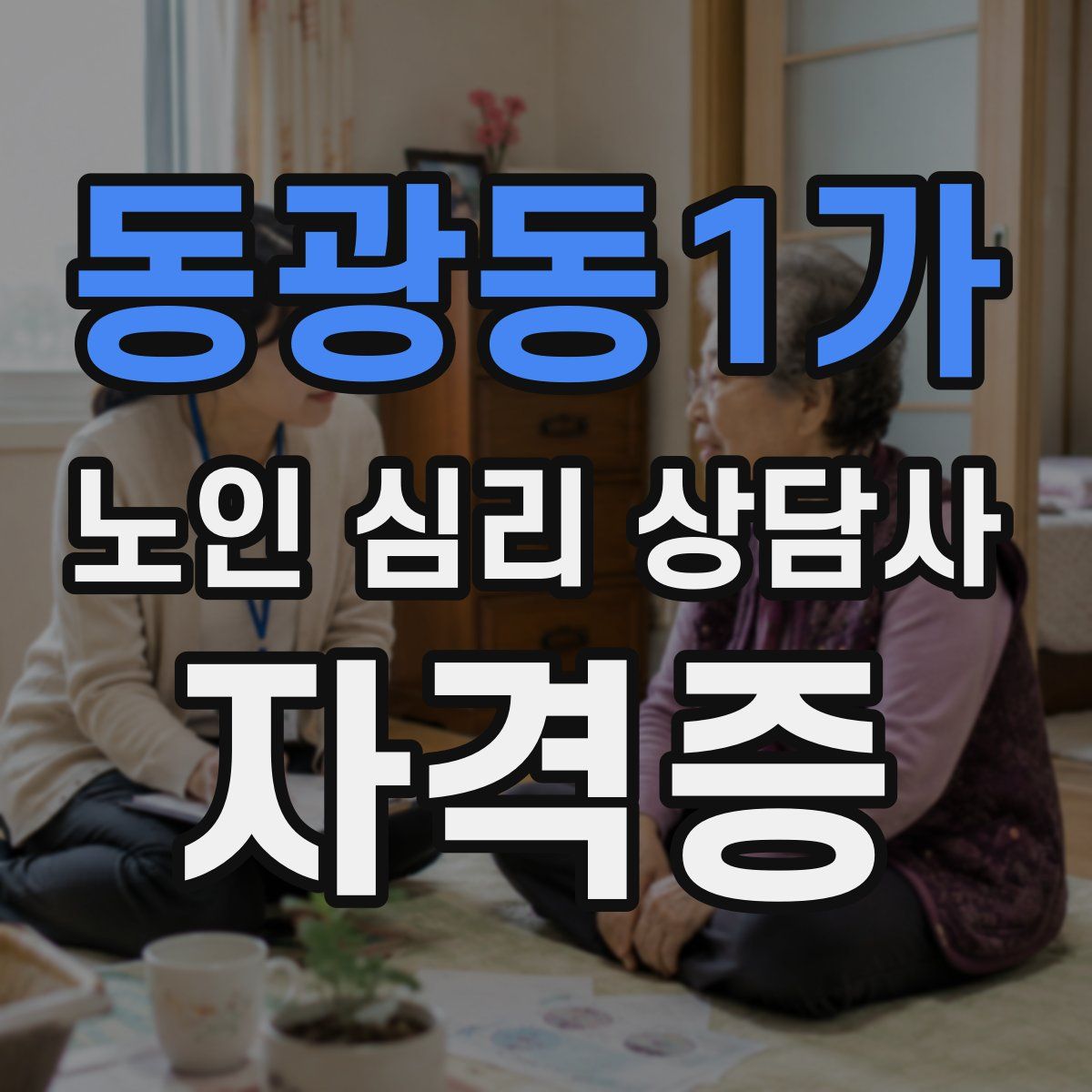 동광동1가 노인 심리 상담사 자격증
