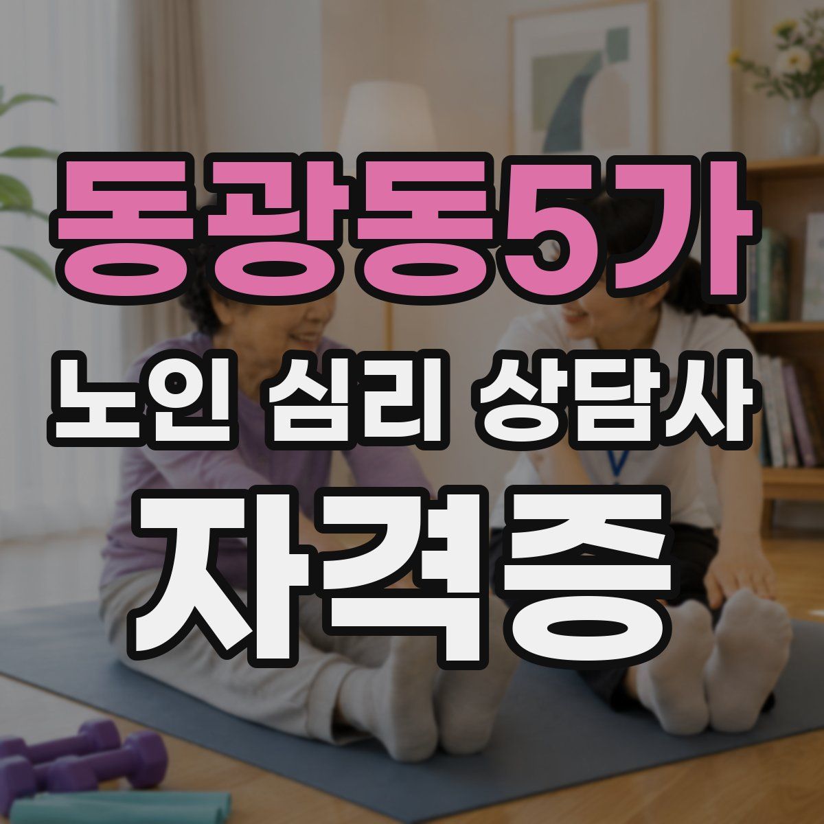 동광동5가 노인 심리 상담사 자격증