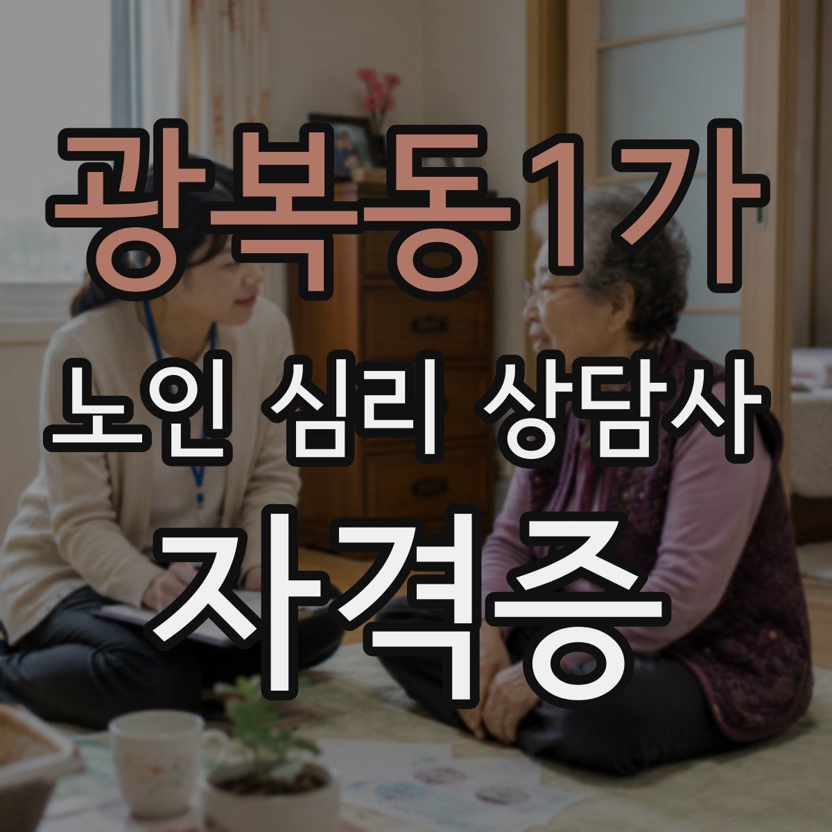 광복동1가 노인 심리 상담사 자격증