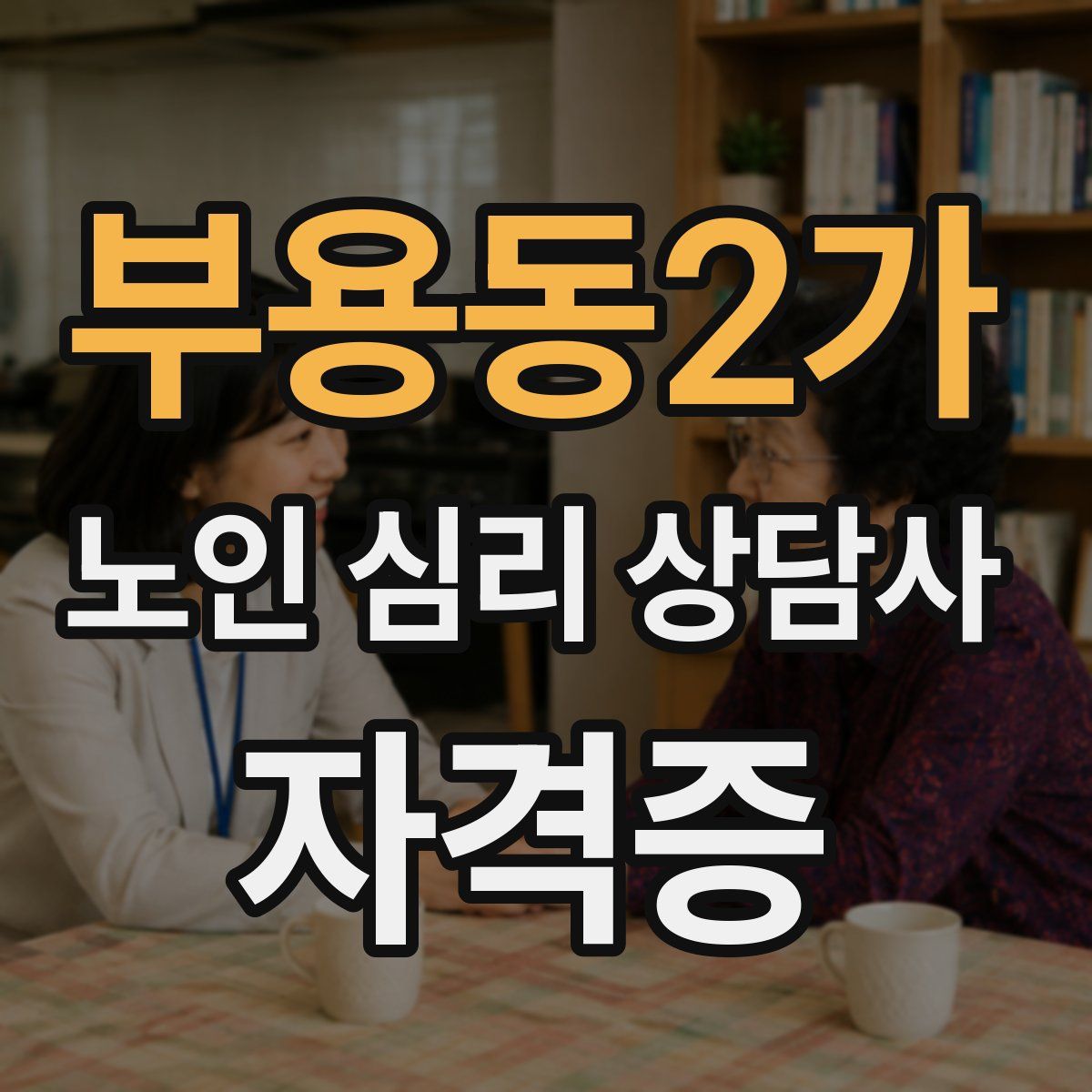 부용동2가 노인 심리 상담사 자격증