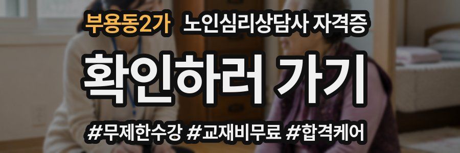 부용동2가 노인 심리 상담사 자격증