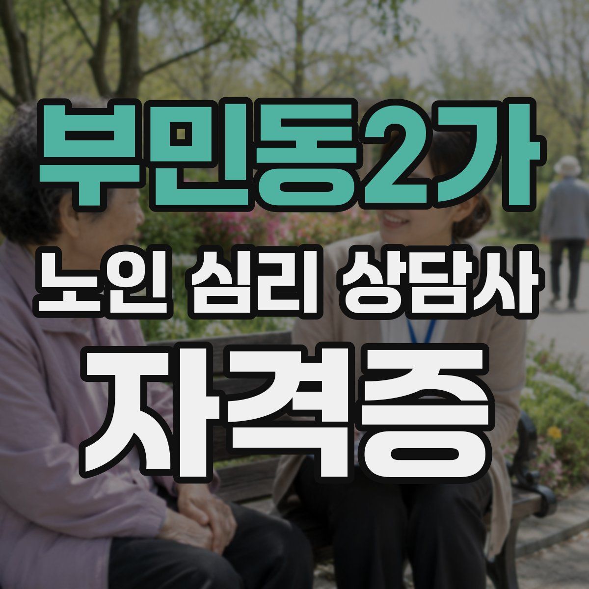 부민동2가 노인 심리 상담사 자격증