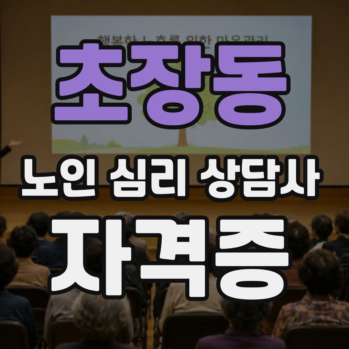 초장동 노인 심리 상담사 자격증