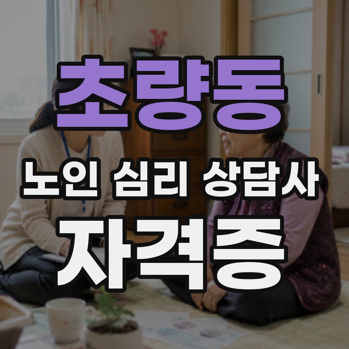 초량동 노인 심리 상담사 자격증