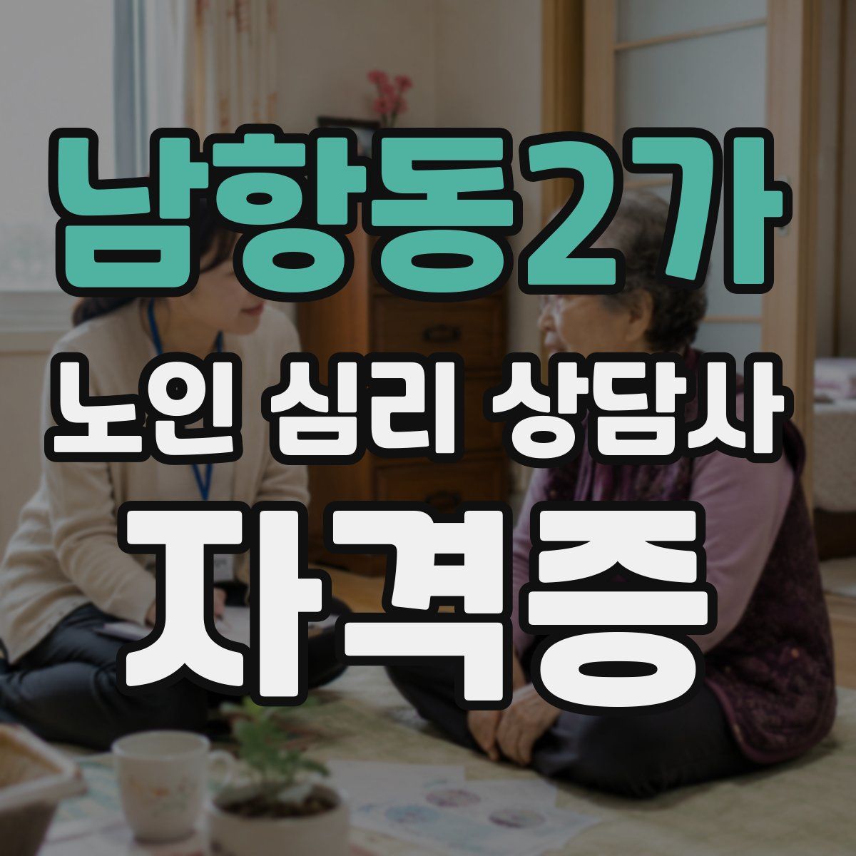 남항동2가 노인 심리 상담사 자격증