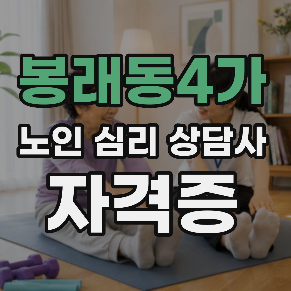 봉래동4가 노인 심리 상담사 자격증