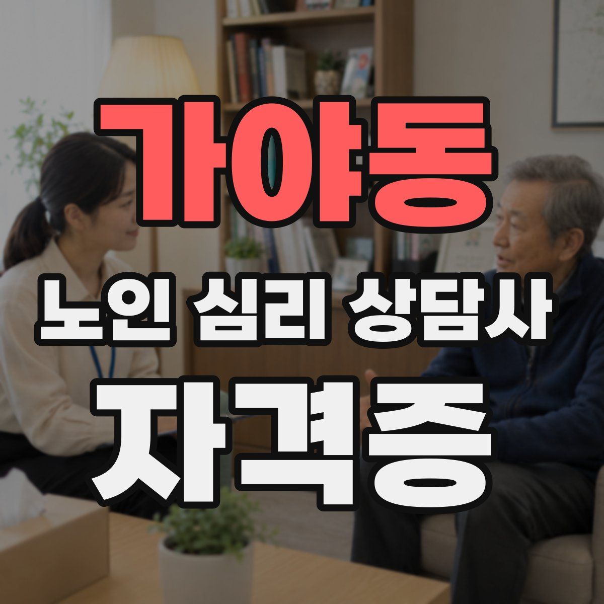 가야동 노인 심리 상담사 자격증
