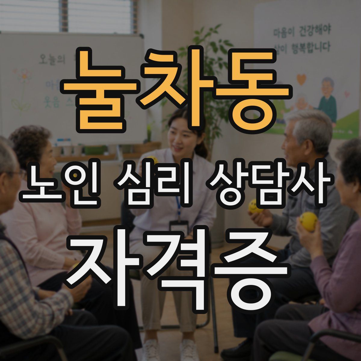 눌차동 노인 심리 상담사 자격증