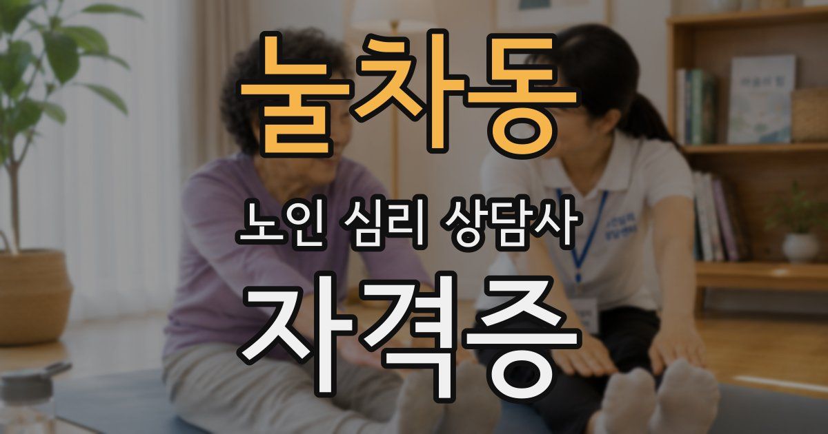 눌차동 노인 심리 상담사 자격증