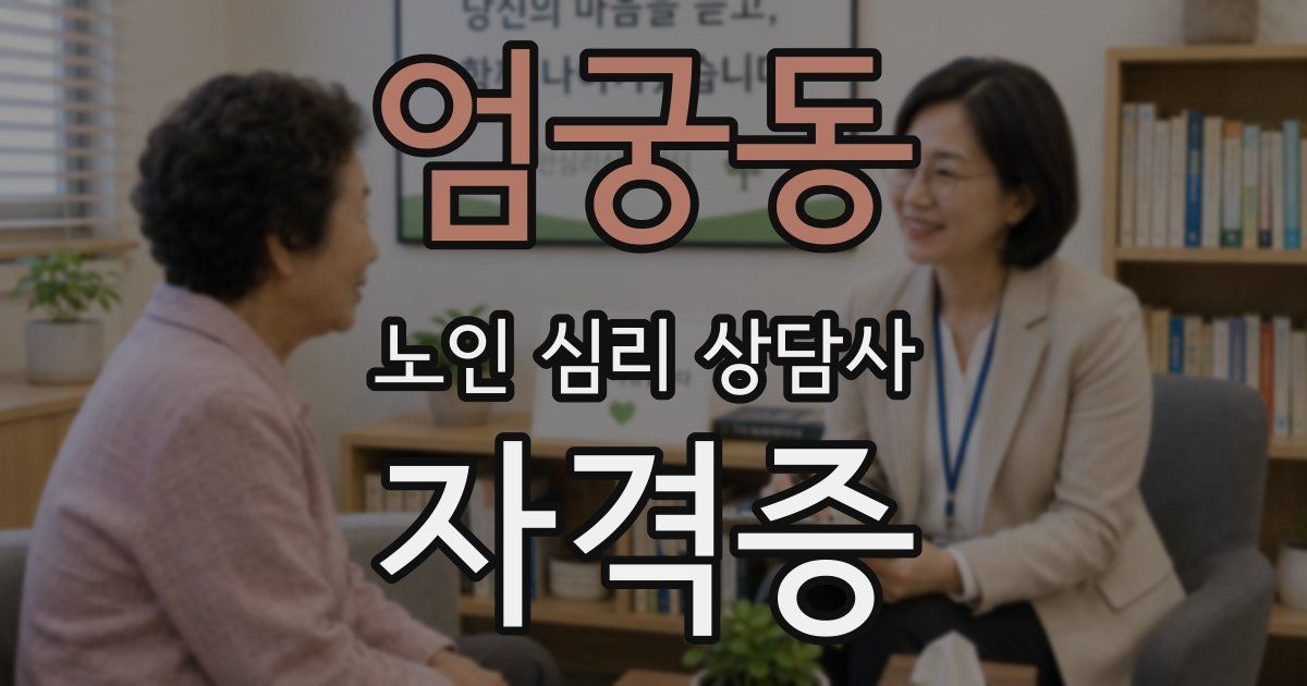 엄궁동 노인 심리 상담사 자격증