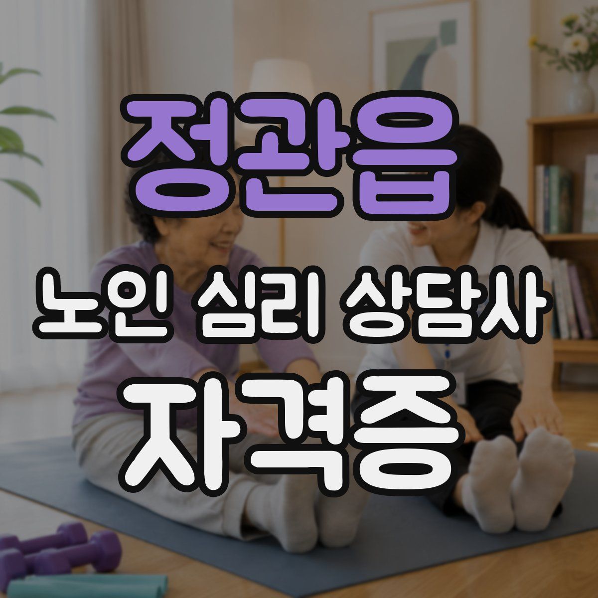 정관읍 노인 심리 상담사 자격증