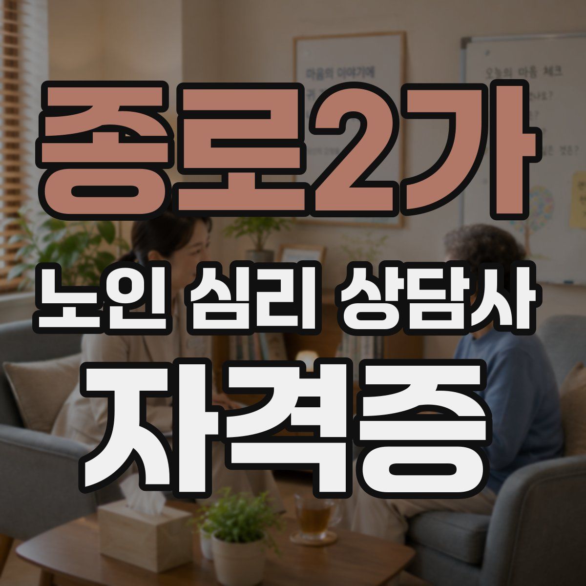 종로2가 노인 심리 상담사 자격증
