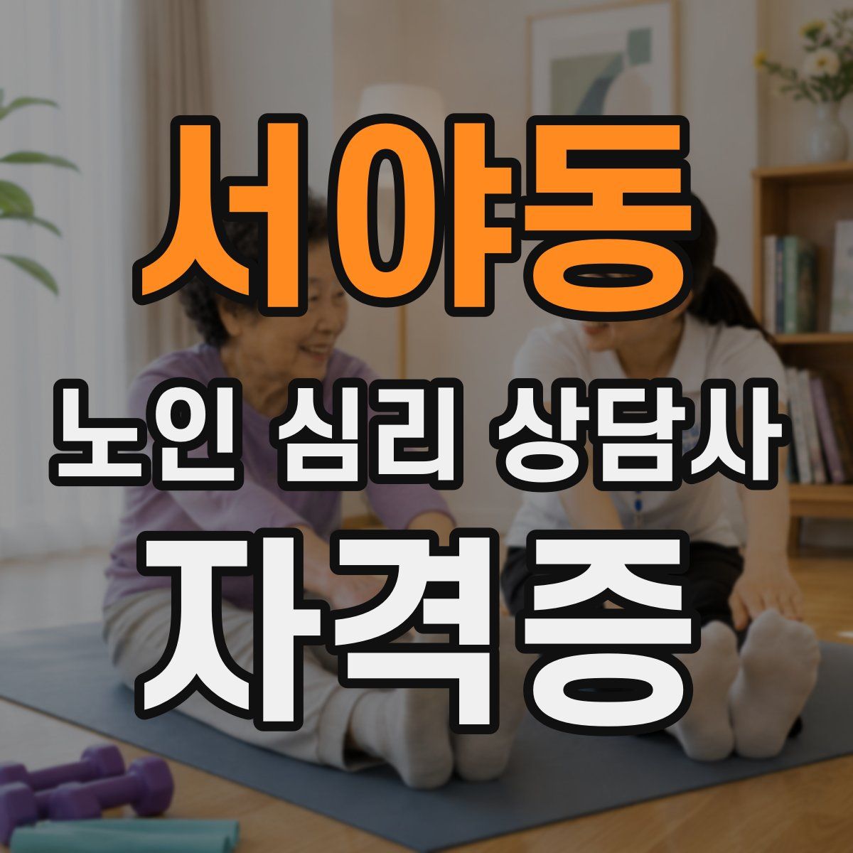 서야동 노인 심리 상담사 자격증